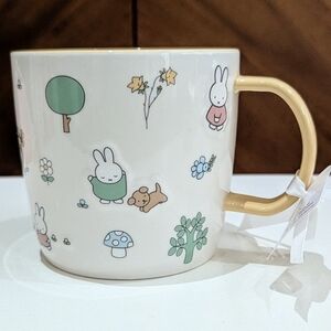 NEW Miffy & Friends Snuffy Dog Spring  Yellow Ceramic Coffee Mug